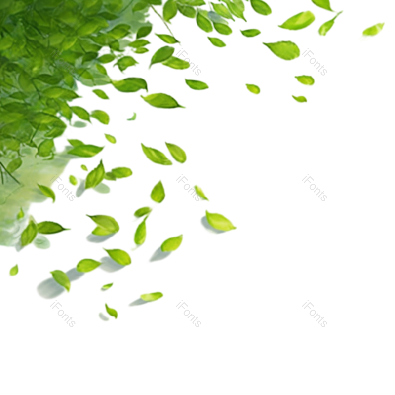 装饰图片,夏天元素,装饰叶子PNG,绿叶免抠素材